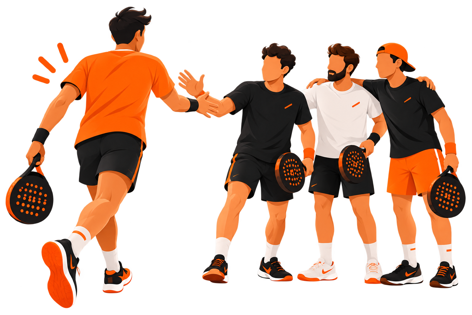 واجهة من تطبيق PadelMatch